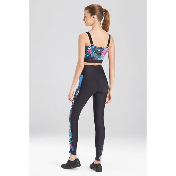 Josie Natori Womens Solstice Cropped Cami Top XS Blue Floral Asymmetrical NWT - Picture 5 of 7